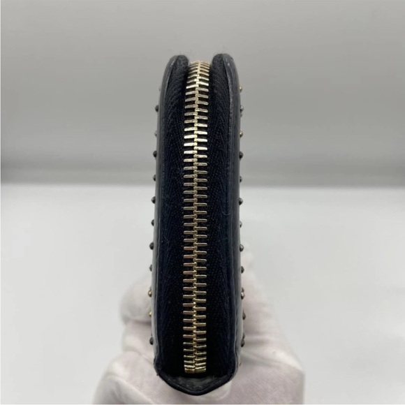 Yves Saint Laurent Black Wallet with Silver Zipper - Picture 3 of 12